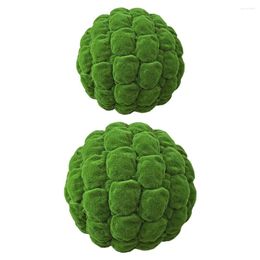 Decorative Flowers Green Ball Artificial Faux Plants Fake Decor Simulation Garden Rocks Topiary Stones Filler Hanging