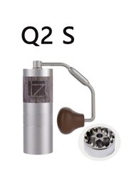 Manual Coffee Grinders 1Zpresso Q2S 7Core Manual Coffee Grinder Mini Portable Mill Heptagonal Stainless Steel Burr 230802