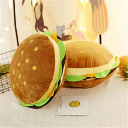 Plush Pillows Cushions creative burger plush toy soft padded cushion pillow cute hamburger boy girl birthday gift 30 50 cm WJ292 230802