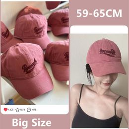 Ball Caps Large Size Baseball Womans Cotton Sun Hat Embroidered Letter Leisure Cap Kpop Hats for Women 5965CM 230801