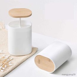 2pcs Toothpick Holders Toothpick Holder Automatic Compact Design Convenient Cotton Swab Toothpicks Dispenser Large Capacity Reusable Stand Storage Box R230802