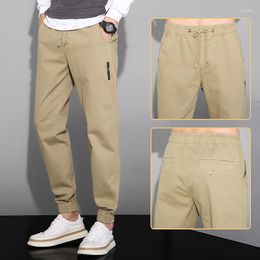 Men's Pants Khaki Elastic Capris For Boys Cargo Men Casual Fashion Brand Harun