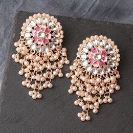 Vintage Style Long Bell Shaped Tassel Earrings For Women Ethnic Unique Design Handmade Earrings Bride Wedding Jewellery