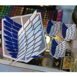 Kids' Toy Stickers 4pcsset Attack on Titan Survey Corps Wings Cloth Stickers Anime Ver. Recon Corps Emblem Shingeki no kyojin Cosplay Blue Badges 230802