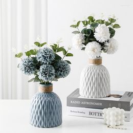 Vases Creative Ceramic Small Vase Nordic Flower Arrangement Dried Flowers Living Room Dining Table Home Decoration