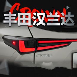 Car Tail Lights For Toyota Highlander 20 22-2023 Taillight Assembly Crown LED Through Type Driving Light Brake Light