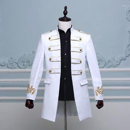 Men's Suits Mens Gothic Victorian Tuxedo Embroidery Masquerade Tailcoat Suit Male