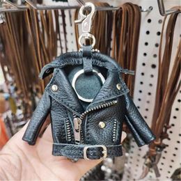 Pendant Necklaces Creative Decorative Leather Coat Key Bag Cowhide Handmade Chain Luggage Hanging Ornament Link