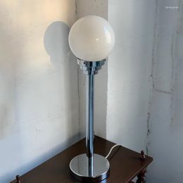 Floor Lamps Round Ball Table Lamp Italian 1970s Bauhaus Style Antique Stainless Steel Colour Bedroom Study Side Several