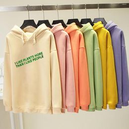 Women's Hoodies Thick Sweet Oversized Hoodie Woman Plus Size Sweatshirt Comfortable Womens Sweatshirts Letters Unisex For Couple