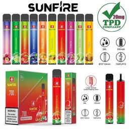 Authentic Sunfire Disposable Vape 700puffs 20mg 1.2ohm Tpd OEM ODM Disposable Vape Device Manufacturer Supply