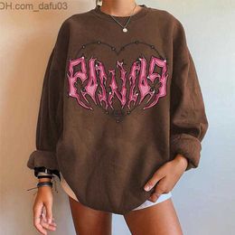 Men's Hoodies Sweatshirts Vintage 90s printed Hoodie women's Harajuku punk gothic loose O neck sweater men's hip-hop long sleeve figured Y2K clothes Z230802