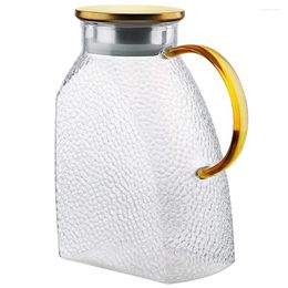 Bowls Drink Pot Glass Lid Large Pitcher Teapot Water Kettle Kitchen Dispenser Spout Beverage Container