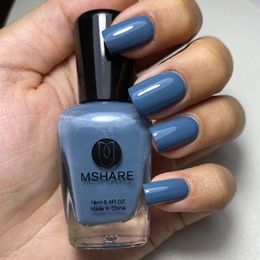 Nail Polish Mshare Blue Normal Quick Dry Classic Korea Art Lasting Polishes Air NoBake Without Uv Led Lamp 15ml 230802