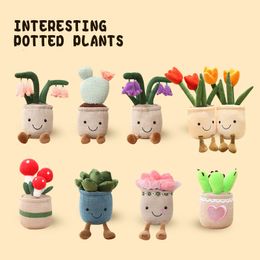 Plush Dolls 25CM Lovely Plants Series Plush Toys Lifelike Tulip Succulent Mushroom Bluebell Flower Stuffed Soft Dolls Home Decor Girls Gift 230802