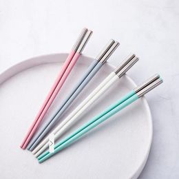 Chopsticks 10Pairs Colourful Reusable Children Sticks Kitchen Dishes For Sushi Tableware Dining Accessories