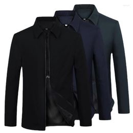 Men's Jackets Business Jacket Casual Turn Down Collar Zipper Coats 2023 Simple Fashion Men Clothes Office Outerwear Male Tops