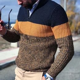Men's Sweaters Men Knitted Sweater 2023 Spring Warm V Neck Pullover Jumper Long Sleeve Casual Loose Male Autumn Winter Knitwear Tops Plus Size J0802