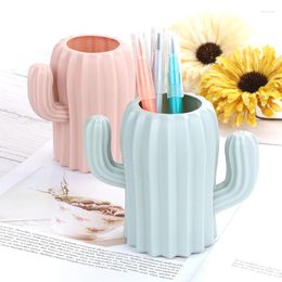 Storage Bottles Cosmetic Brush Nordic Cactus Vase Creative Home Furnishing Interior Decoration Potted Succulent Plastic Pen Holder