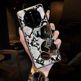 Cell Phone Cases Luxury Design New Arrival Leather Mirror Silicon Shock Proof Phone Case For Samsung S23 S22+ S21FE S20Ultra Protective Cover L230731