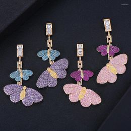 Dangle Earrings GODKI 2023 Trendy Luxury Long Butterfly Wing For Women Wedding Bridal Huggie Mujer Moda