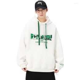 Men's Hoodies 2023 American Style Sweater Loose Casual Pullover Versatile Letter Print National Tide Tops Men Clothing