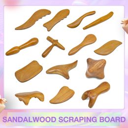 Back Massager Fragrant Wood Body Massage Tool Foot Reflexology AcupunctureThai Roller Therapy Meridians Scrap Lymphatic Health Care 230802