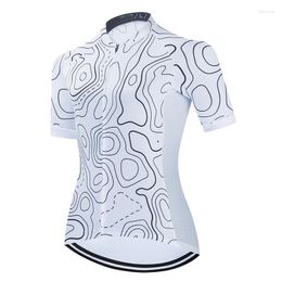 Racing Jackets 2023 Cycling Jersey Women Bike Mountain Road MTB Top Female Bicycle Summer Lady White Shirt Short Sleeve Riding Clothing