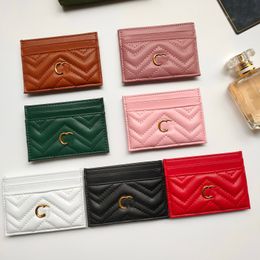 Card Holder Wallet Purses Women Genuine Leather CardHolder Passport Luxurys Designer Bags Mens Key Chain Bag Credit Cards Key Pouch With Box