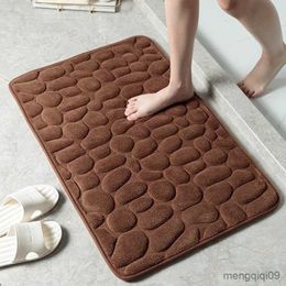 Carpets Bathroom Mat Bathtub Side Carpet Non-slip Absorbent Bathroom Doormat Soft Coral Velvet Offset Printing Bathroom Accessories R230802