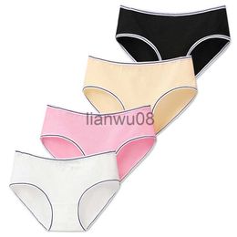 Panties 4 PcsLot Adolescent Underpants Cotton Panties Letter Young Pants Training Panty Girl Underwear Children for 816 Years Old x0802