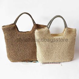 Totes Summer Beach Bag Women's Straw 2023 New Trend Woven Handbag Large Simple Fashion Retro Shopping Travel Women's Handbagstylishhandbagsstore