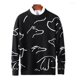 Men's Sweaters 2023 Slim Fit Sweater Cartoon Knitted Panda Pullover Winter Bottoming Shirt Thick Loose Fashion Autumn Coat Chinese Tide