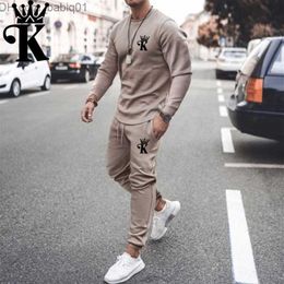 Men's Tracksuits 2022 Men Sportswear New Spring Autumn All 2 Piece Sets Sports Suit T-shirt+Pant Sweatsuit Male Fashion Clothing Oversized T230802