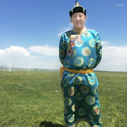 Ethnic Clothing Mongolia Tribe Costume Minority Men Mongolian Long Robe Stage Performance Adult Daily Man