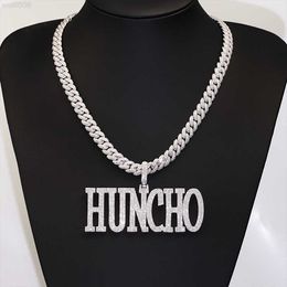 Gioielli hip-hop Splendida collana con pendente in argento sterling Sier con diamanti D Color Vvs Moissanite