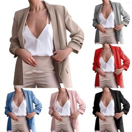 Women's Jackets Elegant Sporty Long Lapel Jacket With Pleated Maternity Coats Extender Winter For Women Open Front Wool Coat