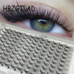 False Eyelashes M L CURL Premade Volume 6D Faux Mink Lashes Extension Fans Short Stem Root Tape Russian Volume Makeup Eyelashes Extension x0802