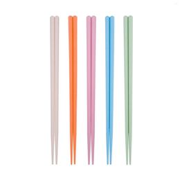 Chopsticks 5pairs Fiberglass Portable Dishwasher Safe Gift Reusable Non Slip High Temperature Resistant Eco Friendly Easy Clean