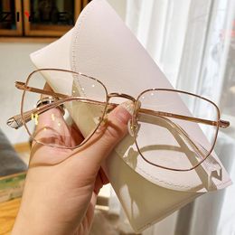 Sunglasses Fashion Metal Frame Glasses Blue Light Blocking Computer Women Optical Can Be Equipped With Myopia
