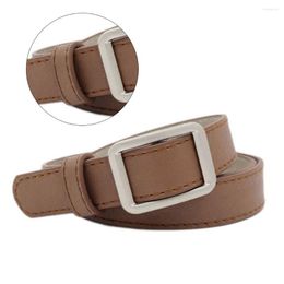 Belts Square Buckle Women Belt Simple Vintage Students Waistband Adjust Fashion Casual No-hole Cummerbunds