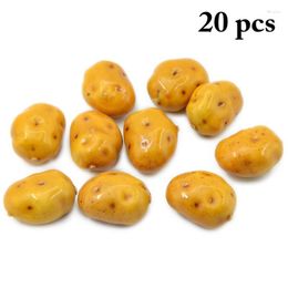 Decorative Flowers 20pcs Mini Artificial Potato Foam Fake Fruit Vegetable For Home Wedding Decor Props Dining Table Decoration