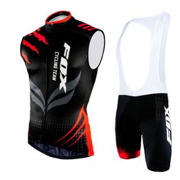 Cycling Jersey Sets sleeveless cycling wear summer road mountain bike jersey team equipment mens bicycle clothing maillot cyclisme 230801