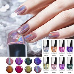 Nail Polish Holographic Rainbow Laser Varnish Shining Glitter Nails 3in1 Water Based Nagel Kunst Lak Art Gel YZL1 230802