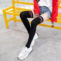 Women Socks Cotton Cute JK Knee Autumn And Winter Non-Slip Letters Thigh High Japanese Korean Style Stockings Long Kni