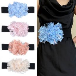 Belts Girl Belt Elegant Tulle Sequins Waist For Jeans Dresse Club Bar