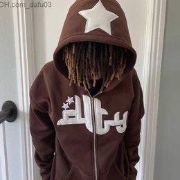 Men's Hoodies Sweatshirts Men's Xingxin Printed Hoodie Fashion Zipper Long Sleeve Jacket Harajuku Gothic Hoodie Sweatshirt Y2K Youth Clothing Z230802