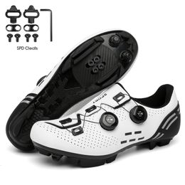 Cycling Footwear Men Mtb Cycling Sneaker with Cleats Professional Sports Speed Bike Shoes Women Mountain Racing Flat SPD Road Cycling Footwear 230801