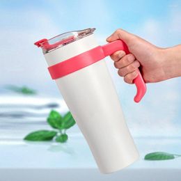 Mugs Insulated Tumbler Straw Stainless Steel Coffee In-Car Vacuum Flasks Water Bottle 40oz Mug With Handle Large Capacity Cup Office