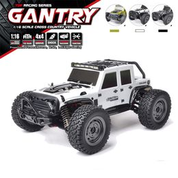 Electric RC Car 1 16 Rc 16103 50km h 4x4 Off Road with LED 2 4G Remote Control Waterproof for Adults and Kids 230801
